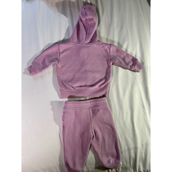 Jumping Beans Baby Girls 12M Softest Fleece Hoodie and Joggers Set Purple 2pc - Picture 6 of 6